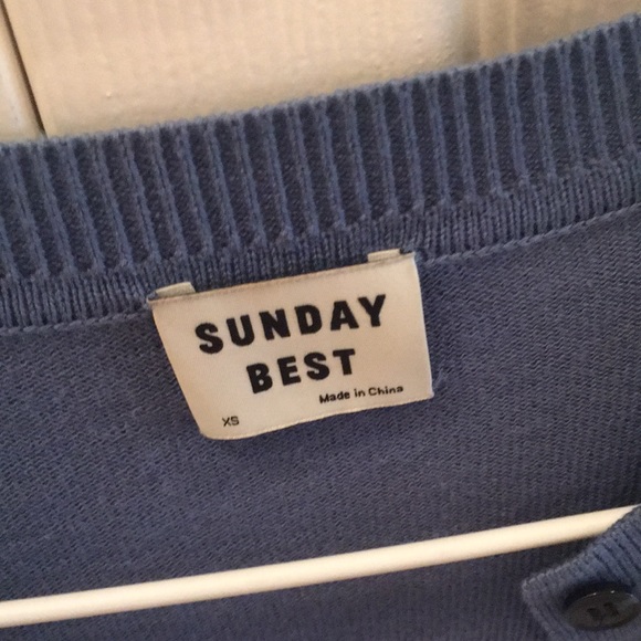 Artizia Sunday Best Blue Cropped Silk Cashmere Cardigan - Picture 2 of 5